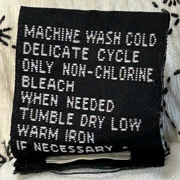 A-Line Midi Skirt Womens Size L Pull On Stretch Gauzy Pleats Ditsy Print Ivory - Picture 10 of 10